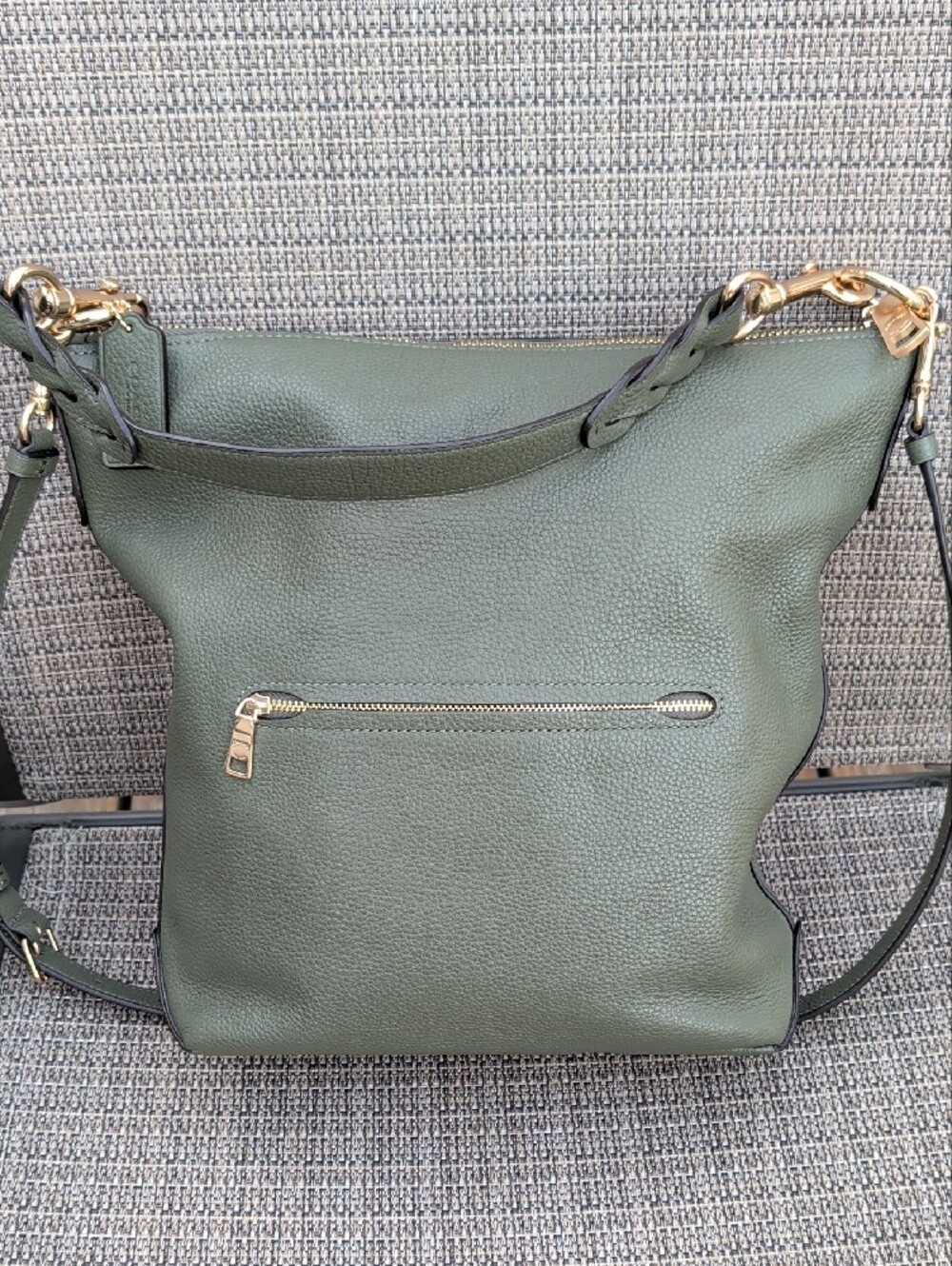 Coach Abbey (F31507) Pebbled Leather Olive Green Shoulder/Crossbody EUC - Picture 2 of 11